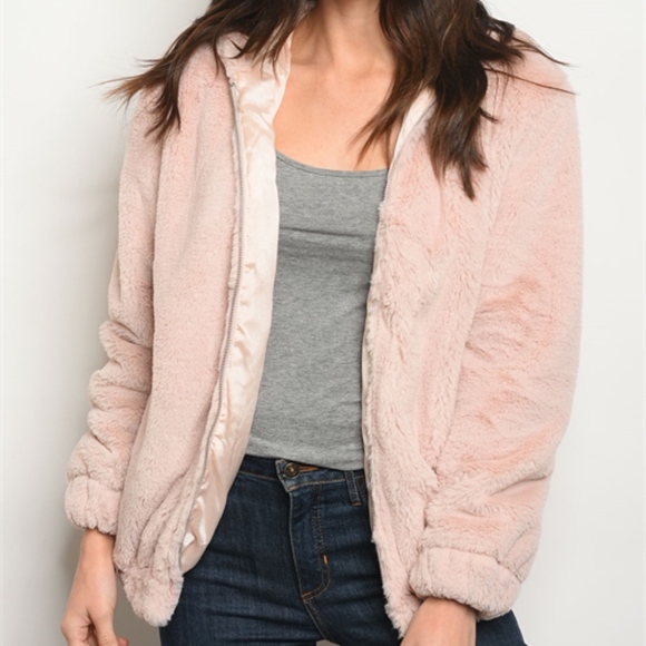 LAST 1! SNOW BUNNY HOODED BLUSH JACKET - Picture 2 of 7